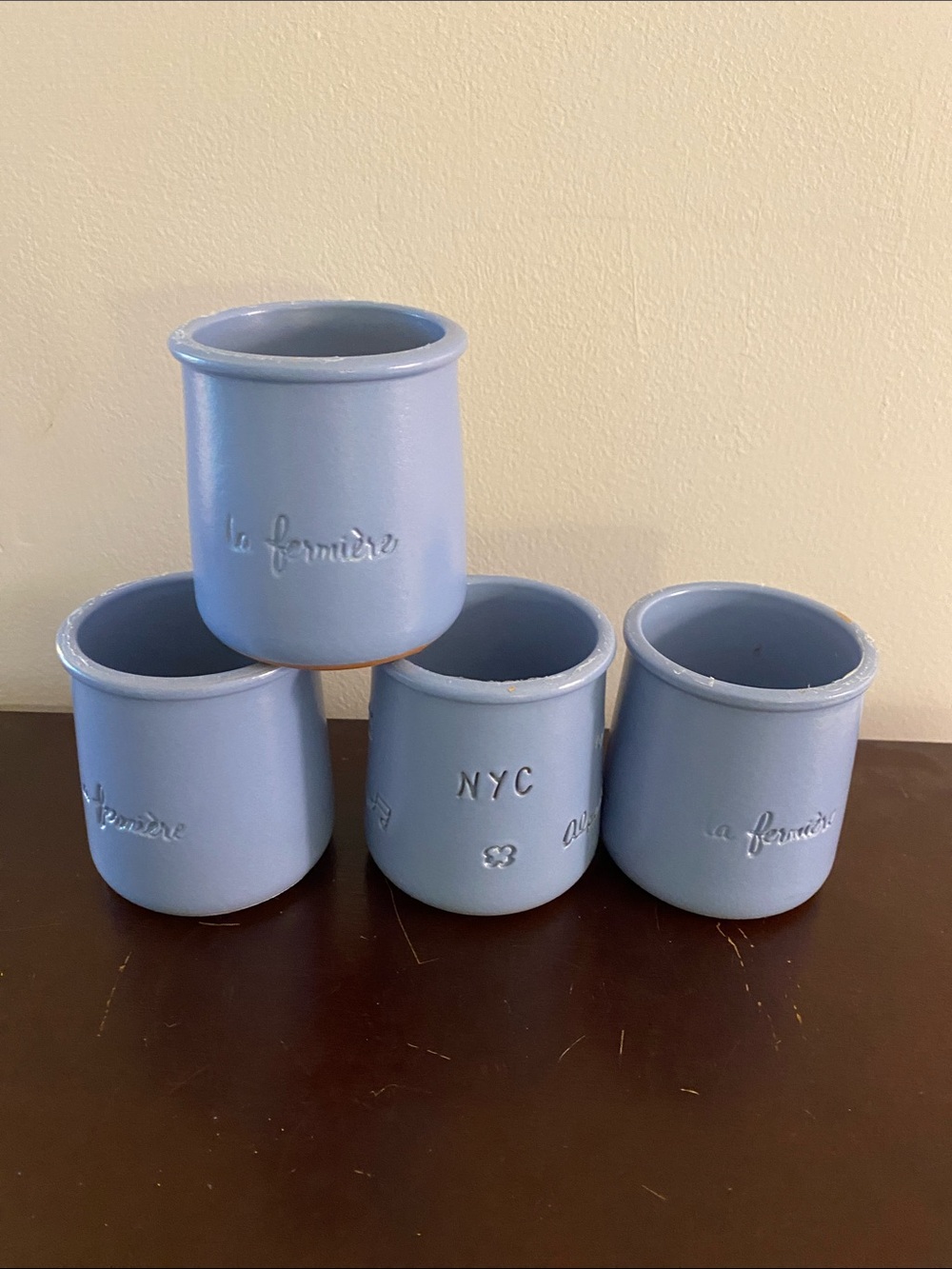La framiere yogurt Light Blue freezer, oven, microwave safe set of 4